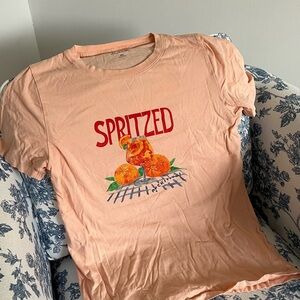 Jcrew Peach  Graphic Tee